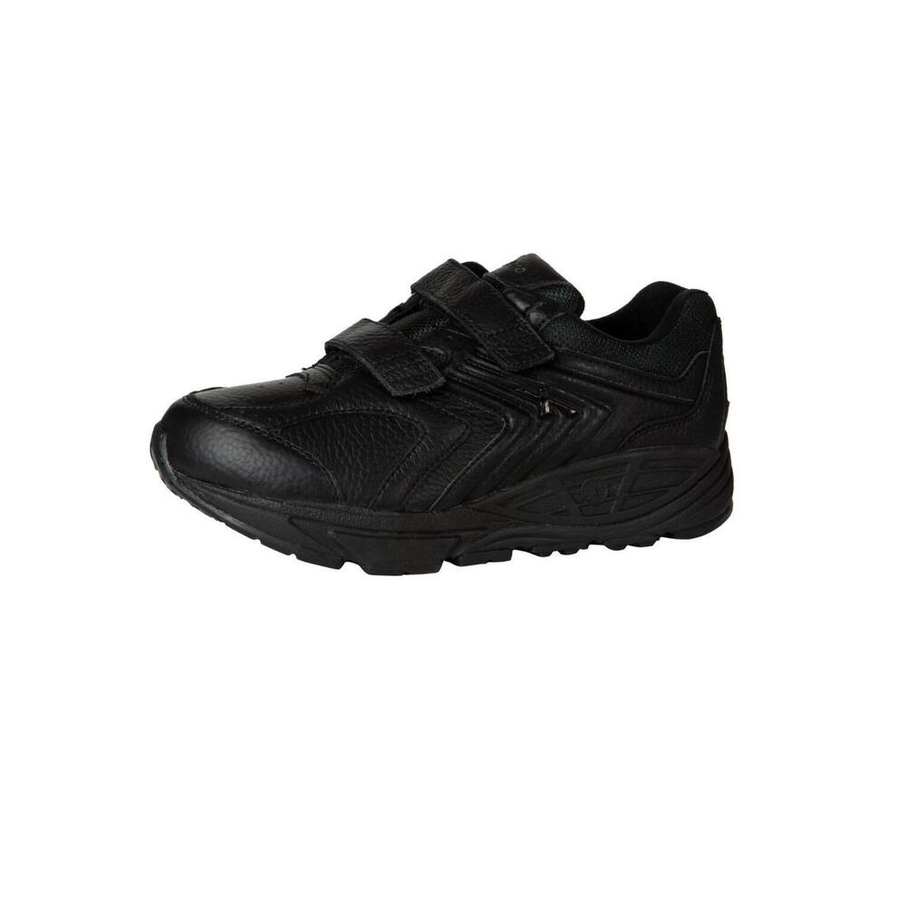 NEW XELERO men's matrix leather 2-strap velcro shoes in black